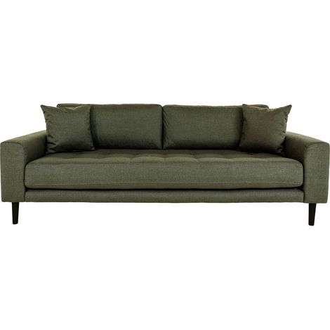 Lido Sofa 3 Personen 2 Kissen grün.