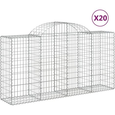 Maison Exclusive - Gabionen mit Hochbogen 20 Stk 200x50x100/120cm
