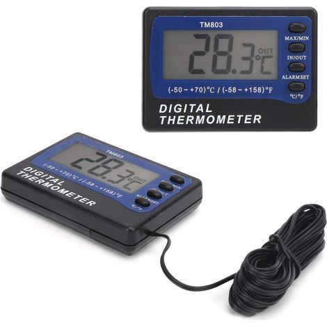 TM803 Digitales Thermometer mit Alarmfunktion für Aquarien und Kühlschränke (1/5)