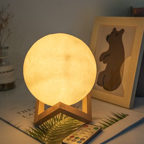 Lampe - Lampe Lune 15 cm / Veilleuse - Lampe Lune - Multicolore réglable (1/2)