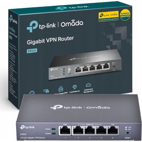 TP-Link Omada ER605 Kabelrouter Gigabit Ethernet Schwarz (1/5)