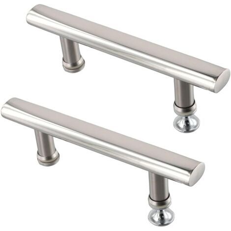 Sollbry Lot de 2 poignées de porte de douche en acier inoxydable chromé, 145mm, pour salle de bain et cuisine