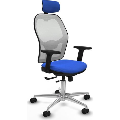Sedia da ufficio piqueras y crespo Jorquera bianco schiuma alluminio (1/2)