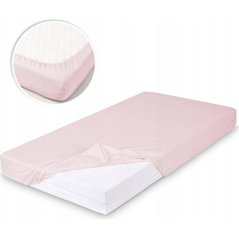 Babymatex Sábana bajera de bambú rosa 80 x 160 cm bebé