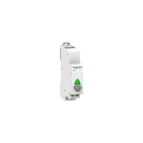Pulsante iPB 1NA 20A 250Vca grigio e spia verde 12÷48Vca/cc - A9E18038