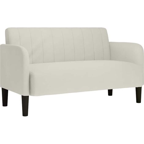 Divano Sofa Divanetto Crema 109 cm in Velluto (1/5)