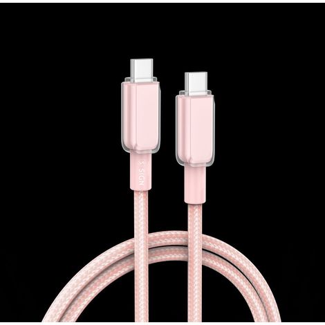 Usb C Zu Usb C Kabel 60 W 1 M Rosa