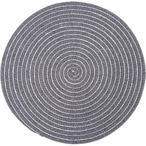 Set de Table Rond Déco "Shiny" 35cm Gris Foncé (1/2)