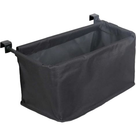 de Rangement pour Chariot Pliant 42L, Accès Arrière Camping (Black) de Rangement Extensible pour Chariot Pliant 42x22x21cm, pour accessoire Camping Plage Jardin en Tissu Résistant (1/5)