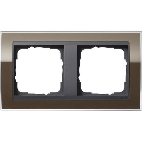 Gira Cornice di copertura 2f Interm. AN Gira Event Chiaro Marrone [0212768], 0212 768