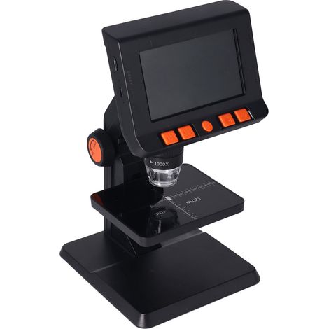 Microscope numérique électronique portable HD de bureau, grossissement 1000x, écran LCD 4,3 pouces avec 8 LED haute luminosité (1/5)