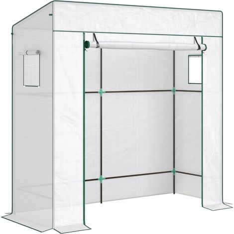 Invernadero de plástico para tomates 196 x 77 x 197 cm blanco HOMVRA (1/4)