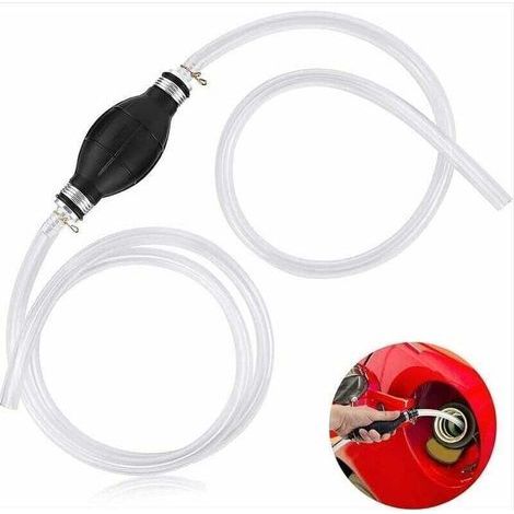 Manual pump, transfer pump, hand-operated gasoline pump, manual fuel pump, with 2M portable siphon hose, portable fuel delivery pump, fuel pump (1/4)