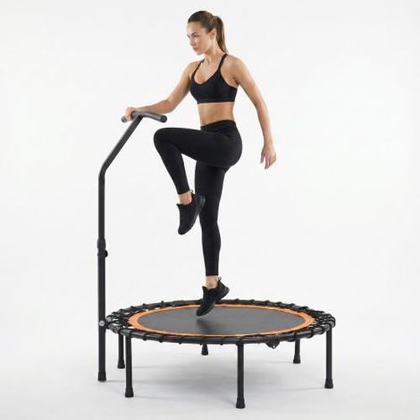Trampoline de fitness noir et orange XTP006 pour salle de sport à domicile Ce produit est fabriqué avec des matériaux de haute qualité, offrant une... (1/5)