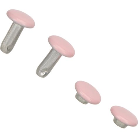 500 lots de rivets en fer double face 6x8mm, rivets décoratifs, rivets ronds pour sacs, ceintures, chapeaux et vêtements, roses. (1/5)