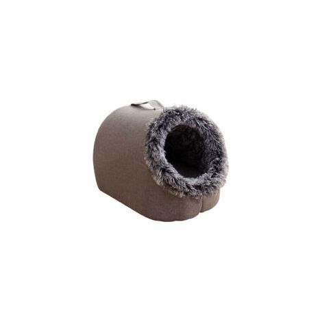 Maison/grotte d'extérieur pour chat, résistante à l'hiver, gris-bleu, taille M (1/5)