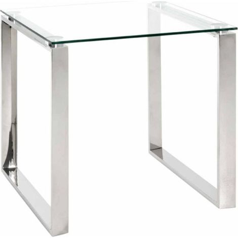 Table d'Appoint Design "Hytin" 55cm Argent (1/3)