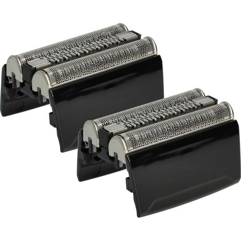 vhbw 2x Ersatz-Scherköpfe kompatibel mit Braun Typ 5070cc, 5090cc, 5080cc, 5749, 5748, 5030s, 5020s, 5050cc, 5040s Elektrorasierer, Schwarz