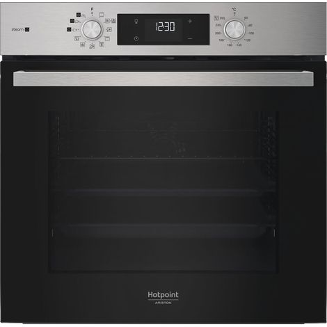 Hotpoint Ariston Forno da incasso HAO3 K58HSU1 X. Dimensione del forno: Media, Tipo di forno: Forno elettrico, Capacità interna forno totale: 71 L. Posizionamento dell'apparecchio: Da incasso, Colo... (1/4)