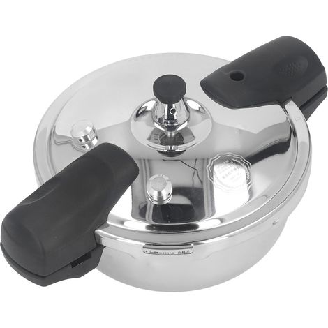 Mini autocuiseur en acier inoxydable, antidéflagrant et sécurisé, 1,8 L, idéal pour la cuisson des huîtres et des têtes de poisson. Compatible avec les plaques à gaz et à induction. (1/5)