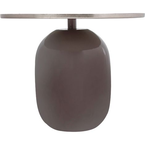 Tavolino da caffè Art Deco 525 in ferro grigio e argento (1/3)