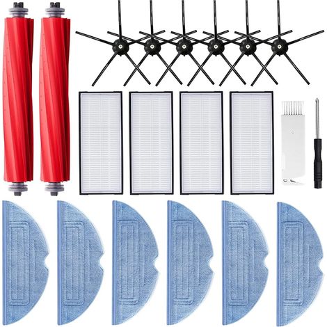 Kit d'accessoires pour S7 /S7 Plus /S7 MaxV /S7 MaxV Ultra /S7 Pro Ultra, 2 brosses principales, 4 filtres, 6 vêtements Mop (1/5)