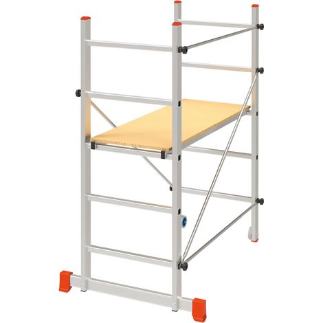 Trabattello ponteggio in alluminio h285 cm portata 120kg step up Hobby
