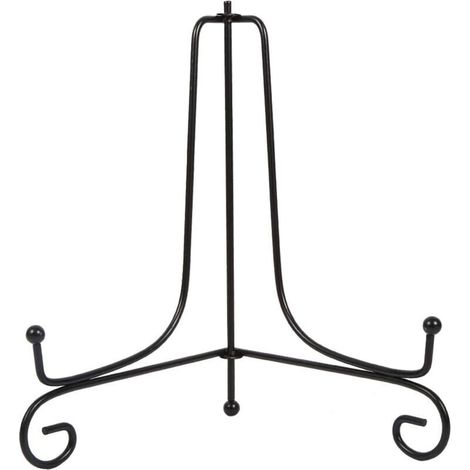 Présentoir de Fer, chevalet plaque funeraire, 1 pièces support de plaque noire pour affichage, support de cadre photo, support d'affichage classique de chevalet de fer pour plaque (8 inch) (1/3)