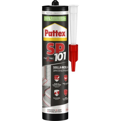 Silicone Sigillante Polimerico Neutro SP101 Nero 280 ml Box da 12 cartucce 2708054 PATTEX by HENKEL