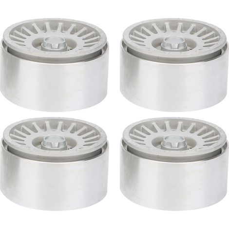 Stück 2,2-Zoll-Aluminiumfelgen für 1/10 RC-Crawler-Cars Axial TRX4 SCX10 Silber (1/5)