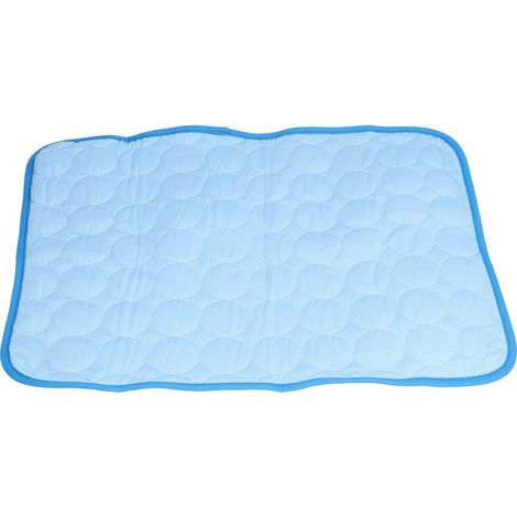 Tapis rafraîchissant pour chien et chat - Matelas respirant et pliable, idéal pour chiens et chats de toutes tailles - Bleu, taille S (50x40cm) (1/5)