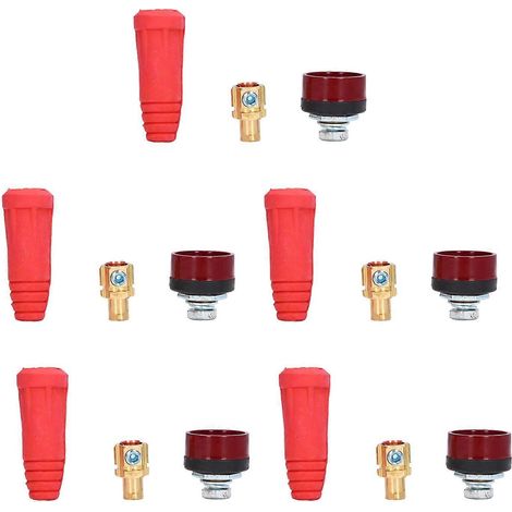 5er-Set WIG-Schweißkabel-Anschlussstecker, Schnellkupplungsadapter 35–50 mm (EU-Ausführung)