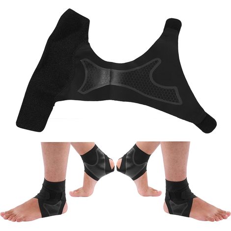 Attelle de Cheville Respirante avec Strap de Stabilisation pour Sport Fitness Équitation (Taille S - 1 Paire) (1/5)