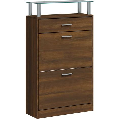 Maison Exclusive - Scarpiera Rovere Marrone 63x24x104 cm in Legno Multistrato (1/5)