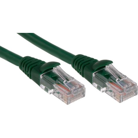 Câble Ethernet cat 5e Avec connecteur gaine LSZH Vert / , U/UTP, 1m ( Prix pour 1 )