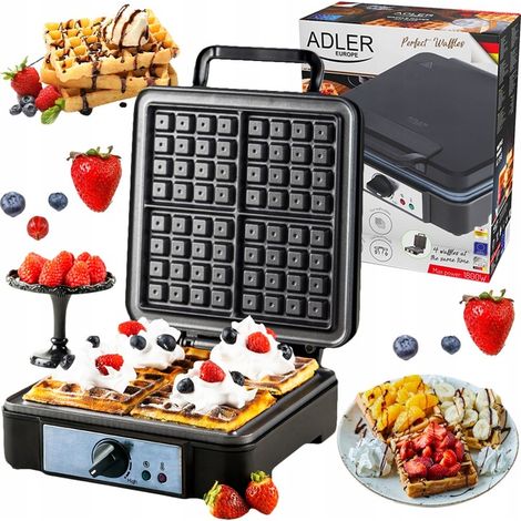 Hochleistungs-Waffeleisen 1800 W, 4 knusprige Waffeln, Größe XXXL