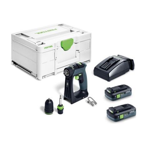 Festool Akku-Bohrschrauber CXS 18 TBX4,0 I-Plus, 2x 4,0 Ah TBX und Ladegerät im Systainer (1/4)
