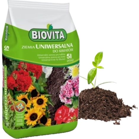 BIOVITA UNIVERSAL BLUMENERDE 5 LITER MIT DÜNGER