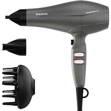 TAURUS secador ionico fashion 2600w , Secador iónico Fashion 2600W Taurus 900399, un secador de pelo de alto rendimiento diseñado para un secado rápido, eficaz y con menor encrespa