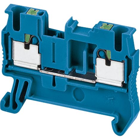 Borne push-in passant 2 points 2,5mm² bleu SCHNEIDER NSYTRP22BL (1/2)