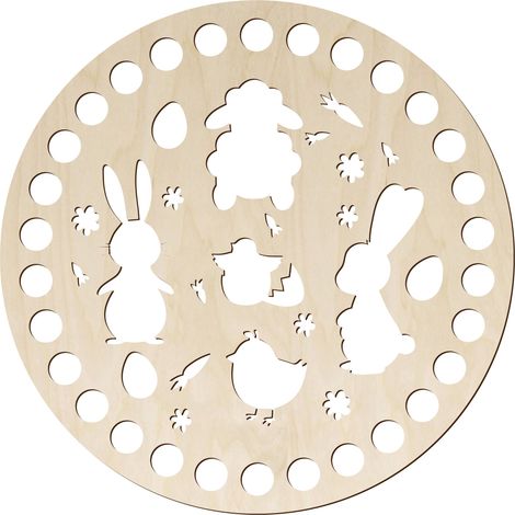Base per cestino pasquale, cerchio 20 cm Base per cestino in legno (1/5)