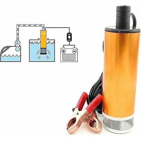 POMPA TRAVASO LIQUIDI ELETTRICA CARBURANTE ACQUA OLIO DIESEL 12V AUTO BARCA (1/5)