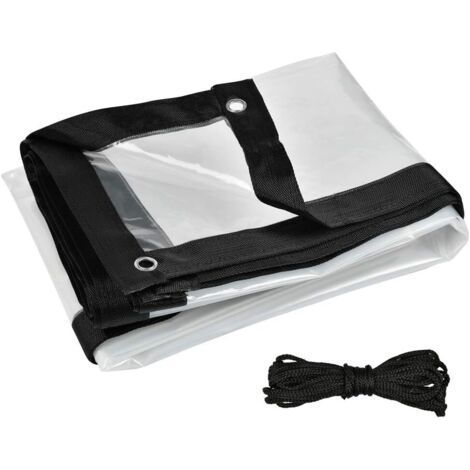 Bâche Transparente Imperméable avec Oeillets et Corde Bâche de Protection Bâche Extérieure Imperméable Bâches pour Abri de Balcon, Jardin, Serre, Plantes (2x4m) (1/5)