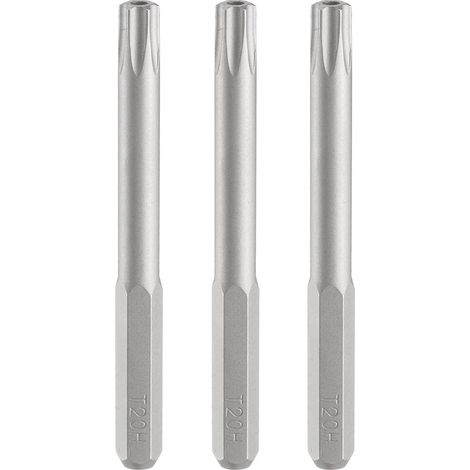 3pcs T20H Embout de Tournevis Torx 5/32" Tige Hexagonale 45mm/1.77" Longueur Magnétique Tête Étoile à 6 Pans Acier S2 Embout de Tournevis (1/5)