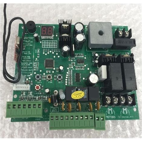 Kit d'ouvre-portes automatiques 2 télécommandes Swing Gate Opener motor Controller circuit card board 24V DC motor only control board pour accessoires de portail coulissant ( Color : Only control boar (1/4)