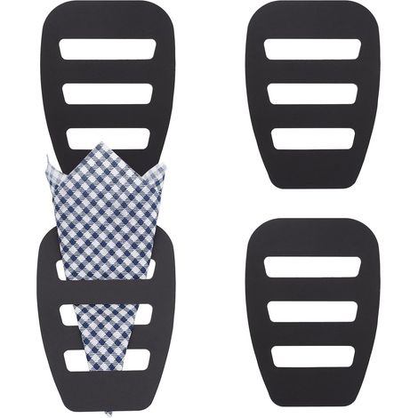 Juego de 4 soportes para pañuelos de bolsillo, organizador de pañuelos de seda preplegados para esmóquines, trajes y chaquetas de cena.