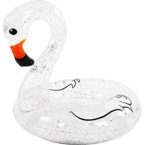 (color : Flamingo, Size : 90cm) Tous Les Paillettes Transparentes Cercle De Bain De La Licorne Et Cercle De Natation Flamant Gonflable 90cm Flaman (1/3)