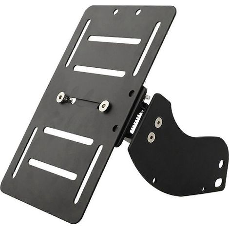 Schwarze, seitlich montierte Kennzeichenhalterung für Motorradzubehör (1/5)