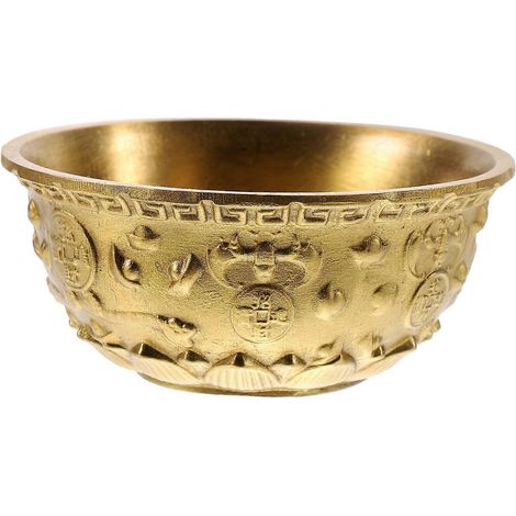 1 Stück Messing-Füllhornschale, kreatives Füllhorn-Ornament, Kunsthandwerk, Geschenk, Aufbewahrungsschale-8.00X8.00X4.00CM-Golden (1/3)