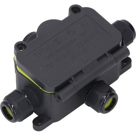 Boîtier de jonction électrique étanche IP68 à 4 voies, boîtier de câble d'alimentation en plastique 450 V pour éclairage paysager LED extérieur (1/5)